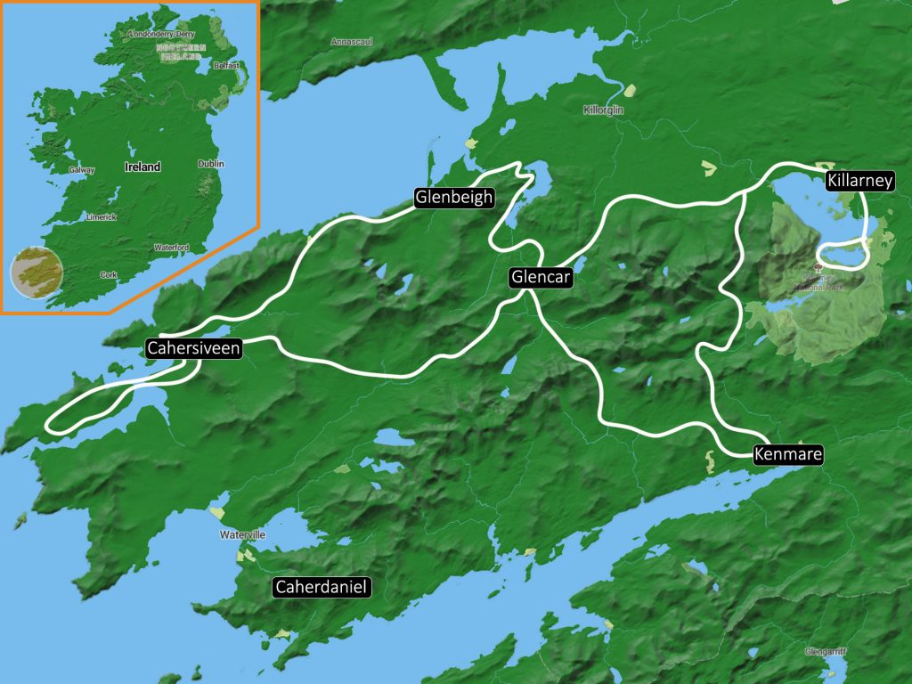 Ring of Kerry Cycle Tour Maps - Cycling in Ireland