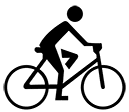 Cyclist Icon - Ireland Walk Hike Bike