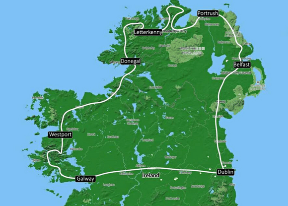 North Ireland Self-Drive Tour Map